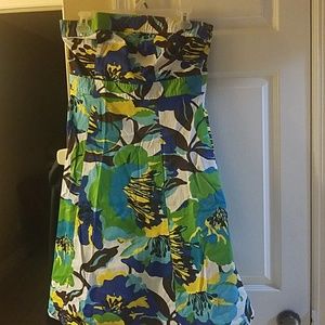 Strapless Flowered dresses